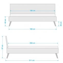 Studio Copenhagen Bett Loca - 180 x 200cm 11 Studio Copenhagen Bett Loca - 180 x 200cm -Schlafzimmer Verkaufe DE 1000005156 210714 08453300002 SKETCH DETAILS P000000001000005156 sketch