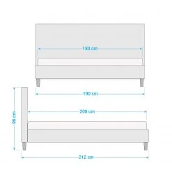 Mørteens Bett Lindholm II - Matt Weiß - 180 x 200cm -Schlafzimmer Verkaufe DE 1000008110 210622 11304200004 SKETCH DETAILS P000000001000008110 sketch