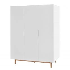 Mørteens Drehtürenschrank Lindholm - Matt Weiß - Breite: 152 cm