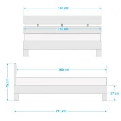 Ars Natura Massivholzbett AresWOOD - Eiche - 140 x 200cm - Mit Kopfteil -Schlafzimmer Verkaufe DE 1000012561 210629 14064800003 SKETCH DETAILS P000000001000012561 sketch