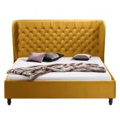 Jack & Alice Polsterbett Monroe Samt - Senfgelb - 180 x 200cm -Schlafzimmer Verkaufe DE 1000022181 181102 08360133 GALLERYIMAGES P000000001000022181