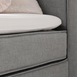 Boxspringbett Kinx - Stoff KINX: Grau - 180 x 200cm - H2 - 130 cm -Schlafzimmer Verkaufe DE 1000062031 180615 124846153 GALLERYIMAGES P000000001000062031