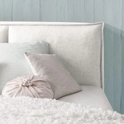 Boxspringbett Kinx - Stoff KINX: Weiß - 180 x 200cm - H2 - 130 cm -Schlafzimmer Verkaufe DE 1000062032 180615 124850173 GALLERYIMAGES P000000001000062032