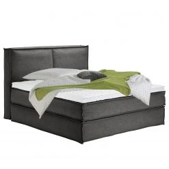 Boxspringbett Kinx - Stoff KINX: Anthrazit - 180 x 200cm - H2 - 130 cm
