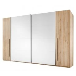 Fredriks Schwebetürenschrank Crieff - Eiche Sanremo Dekor / Weiß - Breite: 316 cm