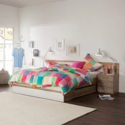 Rauch Orange Bettanlage Gandra (3-teilig) - Eiche Sanremo Dekor / Alpinweiß