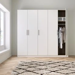 Drehtürenschrank KiYDOO V - Alpinweiß - Höhe: 210 cm - Breite: 226 cm -Schlafzimmer Verkaufe DE 1000081666 210216 16483800075 MOOD DETAILS P000000001000081666 mood