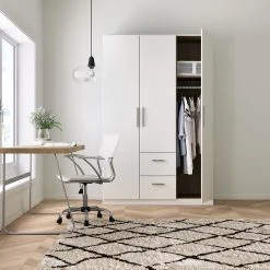 Drehtürenschrank KiYDOO II - Alpinweiß - Höhe: 210 cm - Breite: 136 cm -Schlafzimmer Verkaufe DE 1000081770 210216 16485000197 MOOD DETAILS P000000001000081770 mood