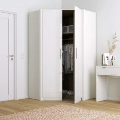 Eckschrank KiYDOO I - Hochglanz Weiß / Alpinweiß - Höhe: 210 cm -Schlafzimmer Verkaufe DE 1000082116 210216 16491800545 MOOD DETAILS P000000001000082116 mood