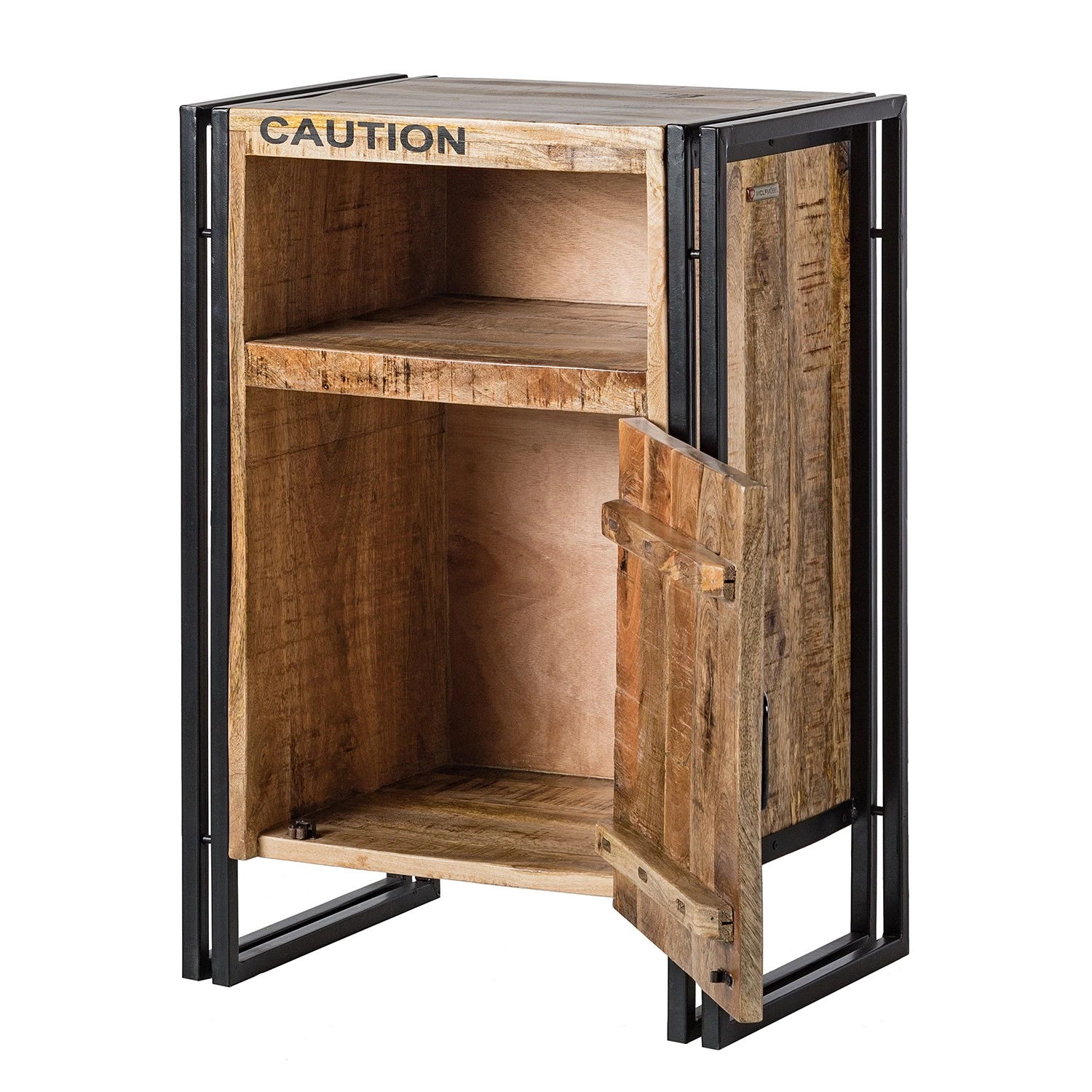 Wolf-Möbel Nachtkommode Iron - Mango massiv / Eisen 8 Wolf-Möbel Nachtkommode Iron - Mango massiv / Eisen – Bild 8