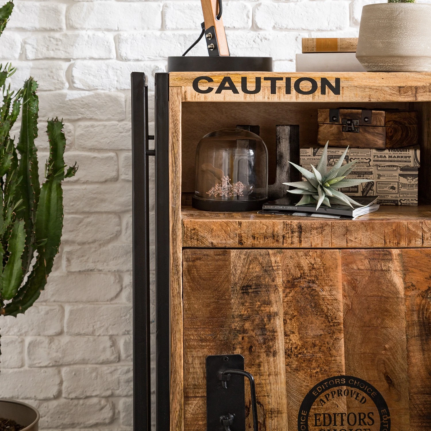 Wolf-Möbel Nachtkommode Iron - Mango massiv / Eisen 9 Wolf-Möbel Nachtkommode Iron - Mango massiv / Eisen – Bild 9