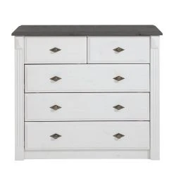 Maison Belfort Kommode Cenan - Kiefer massiv - Weiß gebeizt & lackiert