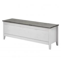 Maison Belfort Wäschetruhe Cenan - Kiefer massiv - Weiß gebeizt & lackiert