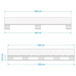 Palettenbett Smood - Massivholz Kiefer - Kiefer - 200 x 200cm -Schlafzimmer Verkaufe DE 1000110205 210708 08370300028 SKETCH DETAILS P000000001000110205 sketch