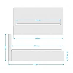 Polsterbett Kinx - Stoff KINX: Anthrazit - 180 x 200cm -Schlafzimmer Verkaufe DE 1000113346 210608 11040300011 SKETCH DETAILS P000000001000113346 sketch