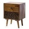 Ars manufacti Nachtkommode Rygge - Mango massiv - Mango / Schwarz
