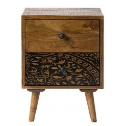 Ars manufacti Nachtkommode Rygge - Mango massiv - Mango / Schwarz -Schlafzimmer Verkaufe DE 1000117976 180831 10131303 GALLERYIMAGES P000000001000117976