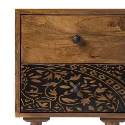 Ars manufacti Nachtkommode Rygge - Mango massiv - Mango / Schwarz -Schlafzimmer Verkaufe DE 1000117976 180831 10131307 GALLERYIMAGES P000000001000117976