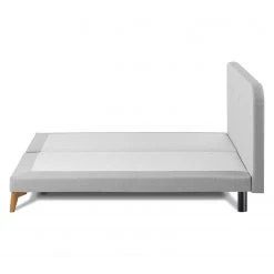 SmoodSpring Bett II - Webstoff / Eiche massiv - Lichtgrau - 140 x 200cm -Schlafzimmer Verkaufe DE 1000120608 210701 06431300038 DETAILS P000000001000120608