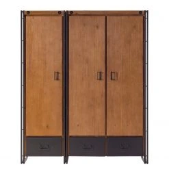Ars manufacti Garderobenschrank Manchester II - Akazie teilmassiv / Metall - Akazie / Anthrazit - Breite: 166 cm -Schlafzimmer Verkaufe DE 1000121277 191115 16360000002 DETAILS P000000001000121277
