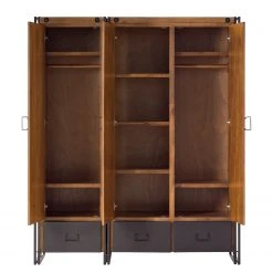Ars manufacti Garderobenschrank Manchester II - Akazie teilmassiv / Metall - Akazie / Anthrazit - Breite: 166 cm -Schlafzimmer Verkaufe DE 1000121277 191115 16360000004 DETAILS P000000001000121277