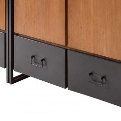 Ars manufacti Garderobenschrank Manchester II - Akazie teilmassiv / Metall - Akazie / Anthrazit - Breite: 166 cm -Schlafzimmer Verkaufe DE 1000121277 191115 16360100010 DETAILS P000000001000121277