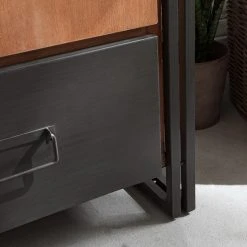 Ars manufacti Garderobenschrank Manchester II - Akazie teilmassiv / Metall - Akazie / Anthrazit - Breite: 166 cm -Schlafzimmer Verkaufe DE 1000121277 191122 12054900007 DETAILS P000000001000121277