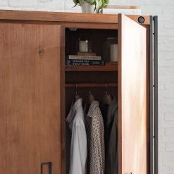 Ars manufacti Garderobenschrank Manchester II - Akazie teilmassiv / Metall - Akazie / Anthrazit - Breite: 166 cm -Schlafzimmer Verkaufe DE 1000121277 191122 12054900008 DETAILS P000000001000121277