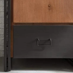 Ars manufacti Garderobenschrank Manchester II - Akazie teilmassiv / Metall - Akazie / Anthrazit - Breite: 166 cm -Schlafzimmer Verkaufe DE 1000121277 191122 12054900011 DETAILS P000000001000121277