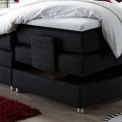Loftscape Boxspringbett Jamana - motorisch verstellbar - inkl. Topper - Webstoff - Schwarz -Schlafzimmer Verkaufe DE 1000123095 181115 15385105 GALLERYIMAGES P000000001000123095