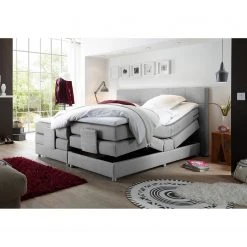 Loftscape Boxspringbett Jamana - motorisch verstellbar - inkl. Topper - Webstoff - Lichtgrau -Schlafzimmer Verkaufe DE 1000123096 181115 15385108 MOOD GALLERYIMAGES P000000001000123096 mood