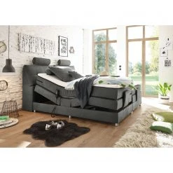 Fredriks Boxspringbett Neiras (inkl. Topper) - Webstoff - Lavagrau - Viscoschaum -Schlafzimmer Verkaufe DE 1000123111 180903 12284436 MOOD GALLERYIMAGES P000000001000123111 mood