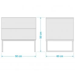 Fredriks Nachtkommode Nola II - Weiß, hochglanz - 2 -Schlafzimmer Verkaufe DE 1000123139 211221 140451000532 SKETCH DETAILS P000000001000123139 sketch