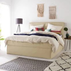 Eva Padberg Collection Boxspringbett Kinx - Baumwollstoff - Sand -Schlafzimmer Verkaufe DE 1000123503 181019 16450409 MOOD GALLERYIMAGES P000000001000123503 mood
