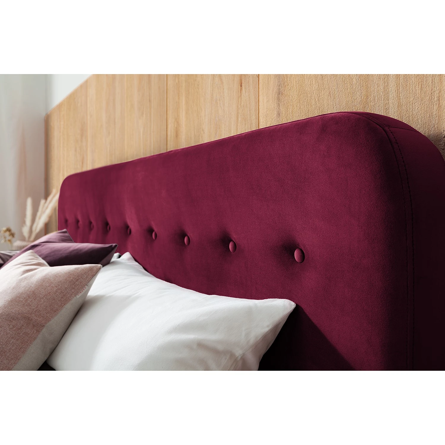 Mørteens Polsterbett Klink III - Samt-Optik - Bordeaux - 140 x 200cm 7 Mørteens Polsterbett Klink III - Samt-Optik - Bordeaux - 140 x 200cm – Bild 7