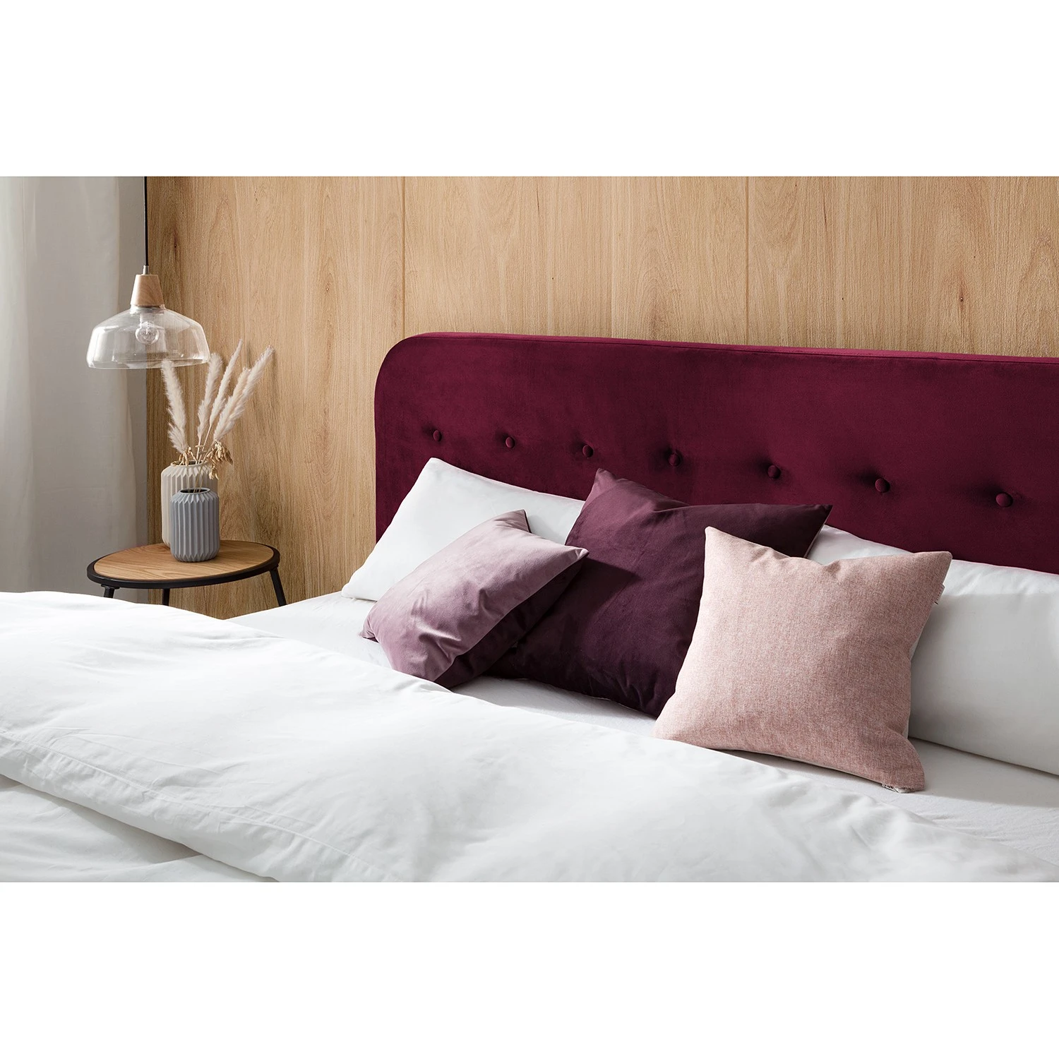 Mørteens Polsterbett Klink III - Samt-Optik - Bordeaux - 140 x 200cm 8 Mørteens Polsterbett Klink III - Samt-Optik - Bordeaux - 140 x 200cm – Bild 8