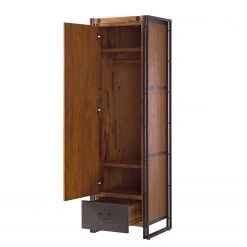 Ars manufacti Garderobenschrank Manchester II - Akazie teilmassiv / Metall - Akazie / Anthrazit - Breite: 61 cm -Schlafzimmer Verkaufe DE 1000123634 191115 16360100014 DETAILS P000000001000123634