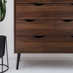 Mørteens Kommode Gjora II - Gummibaum teilmassiv - Walnuss -Schlafzimmer Verkaufe DE 1000123696 190405 15413800021 GALLERYIMAGES P000000001000123696