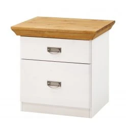 Maison Belfort Nachtkommode Bergen - Kiefer Weiß / Kiefer Laugenfarbig