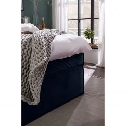 Boxspringbett Kinx - Samt Fraya: Marineblau - 180 x 200cm - H2 - 130 cm -Schlafzimmer Verkaufe DE 1000125281 181121 15373339 GALLERYIMAGES P000000001000125281