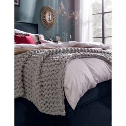 Boxspringbett Kinx - Samt Fraya: Marineblau - 180 x 200cm - H2 - 130 cm -Schlafzimmer Verkaufe DE 1000125281 181121 15373443 GALLERYIMAGES P000000001000125281