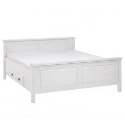 Maison Belfort Massivholzbett Bergen - Kiefer Weiß - 200 x 200cm -Schlafzimmer Verkaufe DE 1000125643 211122 08323802195 DETAILS P000000001000125643