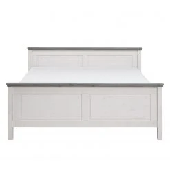 Maison Belfort Massivholzbett Bergen - Kiefer Weiß / Kiefer Grau - 140 x 200cm -Schlafzimmer Verkaufe DE 1000125646 211122 08324002228 DETAILS P000000001000125646