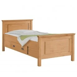 Maison Belfort Massivholzbett Bergen - Kiefer Laugenfarbig - 90 x 200cm