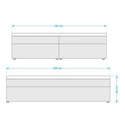 Polsterbett KiYDOO (inkl. Bettkasten) - Webstoff - Grau - 160 x 200cm - Ohne Kopfteil -Schlafzimmer Verkaufe DE 1000126689 180807 16133904 GALLERYIMAGES P000000001000126689