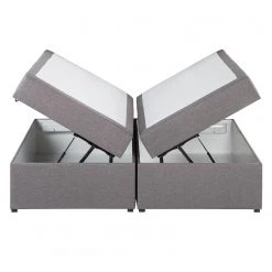 Polsterbett KiYDOO (inkl. Bettkasten) - Webstoff - Grau - 160 x 200cm - Ohne Kopfteil -Schlafzimmer Verkaufe DE 1000126689 180807 16133910 GALLERYIMAGES P000000001000126689