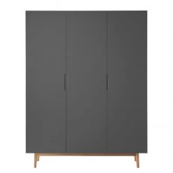 Mørteens Drehtürenschrank Lindholm - Grau / Roteiche - Breite: 154 cm -Schlafzimmer Verkaufe DE 1000127437 190325 15411100010 GALLERYIMAGES P000000001000127437