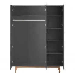 Mørteens Drehtürenschrank Lindholm - Grau / Roteiche - Breite: 154 cm -Schlafzimmer Verkaufe DE 1000127437 190325 15411200013 GALLERYIMAGES P000000001000127437