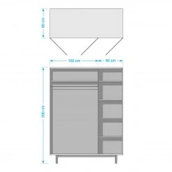Mørteens Drehtürenschrank Lindholm - Grau / Roteiche - Breite: 154 cm -Schlafzimmer Verkaufe DE 1000127437 190325 15411200018 GALLERYIMAGES P000000001000127437