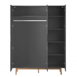 Mørteens Drehtürenschrank Lindholm - Grau / Roteiche - Breite: 154 cm -Schlafzimmer Verkaufe DE 1000127437 190401 08440900005 GALLERYIMAGES P000000001000127437